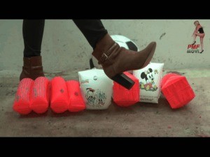 Inflatables under Ankle Boots