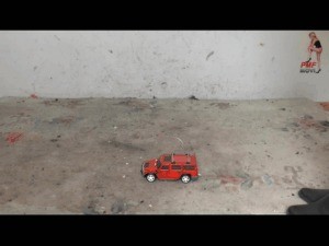 Small RC-Car under Boots