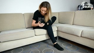 Goddess Megan and her smelly socks and feet