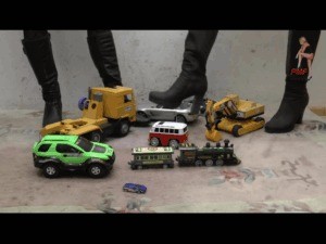 Cars and Trucks under merciless Boots