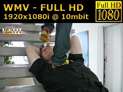07-002 - Trampling my slave on the stairs (WMV - FULL HD - High Definition)