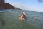 Alla Swims In The Sea And Wears An Inflatable Vest Snorke Pro And An Inflatable Ring Wheel And Inflatable Armbands.