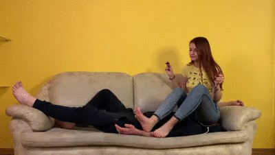 Mistress Sofi Gives Herself a Pedicure While Fullweight Jeanssitting