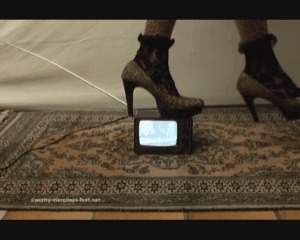 Working TV under Feet