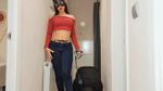 Goddess In Jeans With Slave On Leash (small Version)