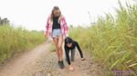 Pamela - Mistress And The Pathetic Pet For A Walk! (hd)