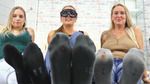 Queen Hanna, Mistress Jane And Lady Nora - Six Intensely Sweaty Socks For Your Nose! - Small Version