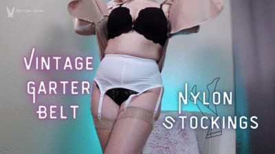 Vintage Garter Belt and Nylon Stockings