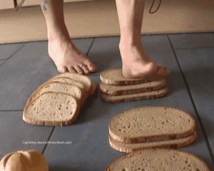 Bread under naked Feet