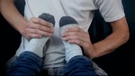 My Socked Feet Getting Massage In Train