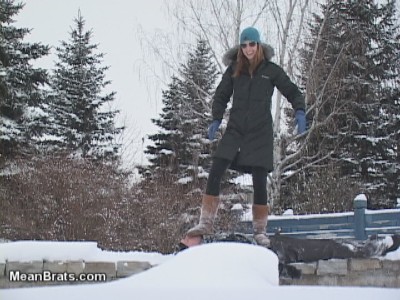 Hailey's Human Snowboard! (Hi-Res Version)