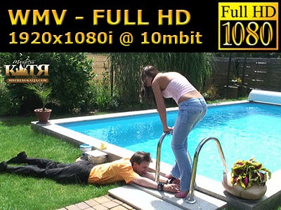 02-003 - Hard Hand Trampling in High Heels at the Pool (WMV - FULL HD - High Definition)