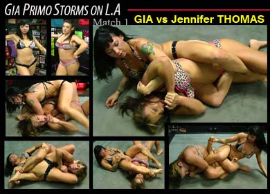 Gia primo storms on L.a - match 1 - gia vs jennifer thomas - full video.