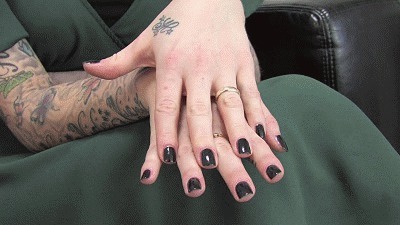 Tattoo girl with sexy fingers