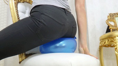 A baloon under Ricky's sexy butt (SD Video)