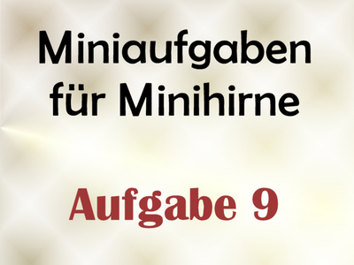 Miniaufgabe für Minihirne - Aufgabe 9