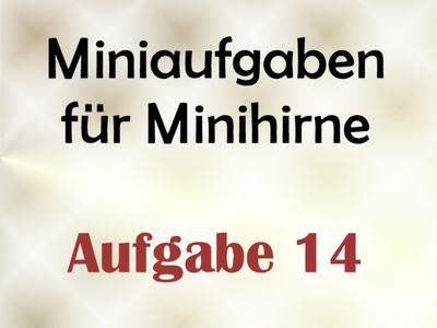 Miniaufgabe für Minihirne - Aufgabe 14
